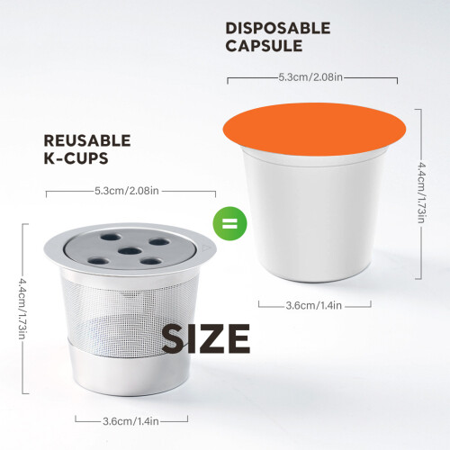 Reusable Coffee Refills Set Refillable Cup Stainless-Set 5 2
