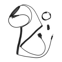 Adattatore audio con pulsante Push To Talk, compatibilità universale 2 pin K1 a 3,5 mm per radio Kenwood, supporto microfono in linea, controllo