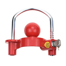 Acoplador de remolque ajustable Lock4Hitch Security, cerradura de ajuste universal con sistema de trinquete de 11 posiciones, construcción de acero