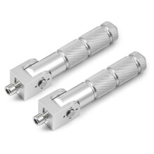 Pedali in alluminio per moto con supporto pieghevole a 90 gradi, compatibilità universale con supporto pieghevole a 90 gradi, montaggio da 8 mm,