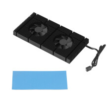 Refroidisseur pour carte graphique, dissipateur thermique en aluminium, refroidisseur universel pour carte graphique, ventilateur à double roulement