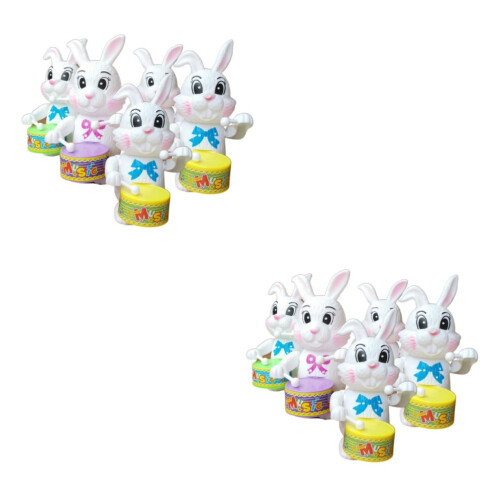 Rabbit WindUp Toy with Clock Movement, Animal Toy Play Set