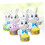 Rabbit WindUp Toy with Clock Movement, Animal Toy Play Set 3