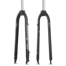 Bicycle Forks Aluminium Rigid 29 Inch MTB Fork 28.6mm Straight Tube Disc Brake QR 9mm 800g Black