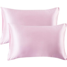 Elastische satijnen kussenslopen van spandex, 2 stuks, zachte slaapset, anti-aging, verborgen ritssluiting, gemakkelijk te onderhouden,