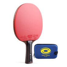 Pingpong Paddle Full Power, Professional Table Tennis Bat, Wooden Side Ping Pong Racket, Carbon Sole Plate/12 Stars/Long Handle