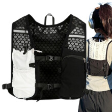 Running Vest – Reflective Jogging Vest, Adjustable Unisex Backpack, Waterproof Phone Holder
