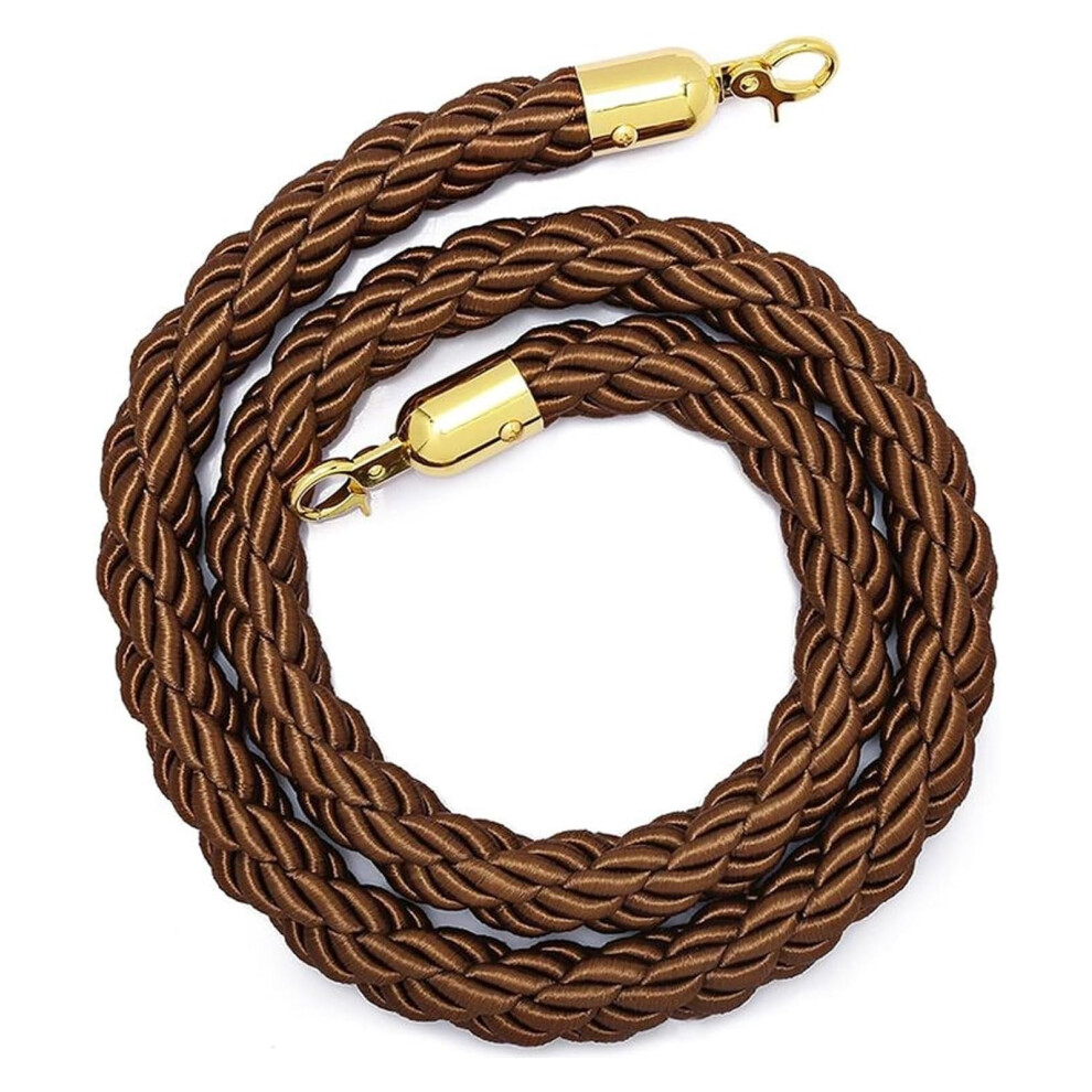 Stanchion Rope, Queue Barrier Rope For Crowd Control, Braided Hemp Rope With Hook, Ideal For Queue Divider And Safety Barriers Ref: 2071 9426802963229