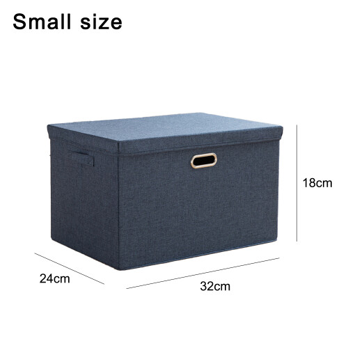 Decorative Foldable Baskets, Washable Design For Home Organizer Container, Storage Bin With Lid And PP Plastic Board Reinforcement 1