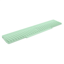 Kitchen Sink Splash Guard, 57 x 12.4 cm, Silicone Dish Drying Mat for Counter, Foldable Drain Mat for Kitchen, Bathroom, Laundry Room, and Light Green