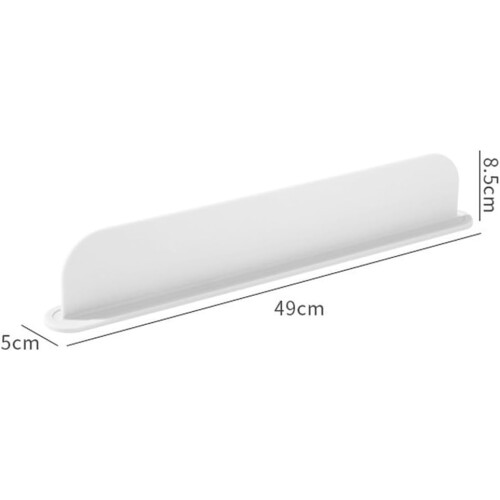 Silicone Splash Guard for Sink Kitchen Splashback Water Barrier (White) 2