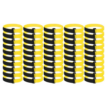50 PCS Soccer Goal Net Strap Football Net Band Cable Tie Strap Soccer Net Fastening Cable Net Fixing Strap Yellow Black