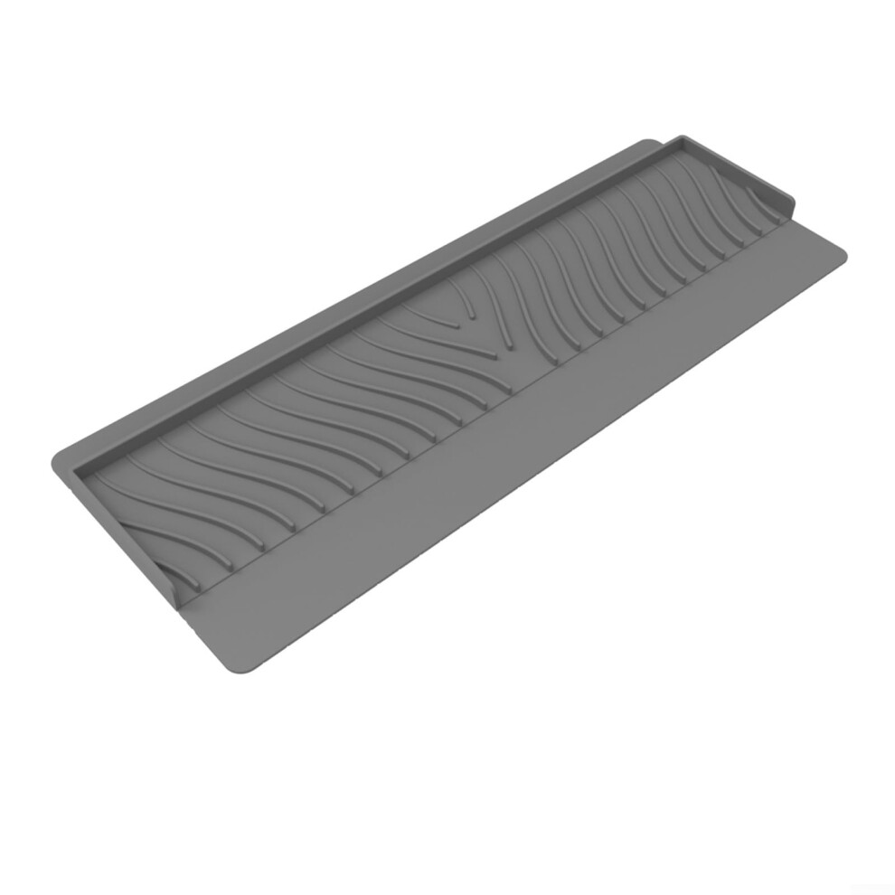 Silicone Sink Edge Guard, Raised Splash Guard, Prevents Water Splashes For Granitequartz Sinks (Gray). 9365049430401
