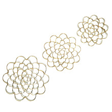 Paquet de 3 insertions de fleurs créatives grilles de fleurs-Or