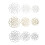 Paquet de 3 insertions de fleurs créatives grilles de fleurs-Or 2