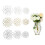 Paquet de 3 insertions de fleurs créatives grilles de fleurs-Or 3