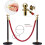 Queue barrier rope, goldcolored, for queue dividers, braided/twisted hemp rope, safety barrier Ref: 2501 2