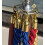 Queue barrier rope, goldcolored, for queue dividers, braided/twisted hemp rope, safety barrier Ref: 2501 4