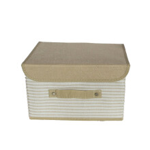 Polyester Linen Foldable Storage Box, Collapsible Storage Organizer for Closet, Bedroom, Home, Stable Structure Foldable Design with Linen Fabric