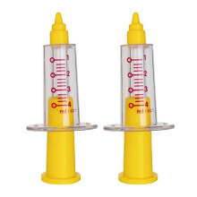 2 Piece Doctor Simulation Set for Kids Plastic Sample Measurement Injection Syringe Model Toy Role Play for Kids and Toddlers