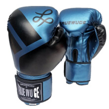 Boxing Gloves Training Gloves for Women Men Kids Leather Adult Fight Muay Thai Gloves Breathable Blue 8oz (Blue, 14oz)