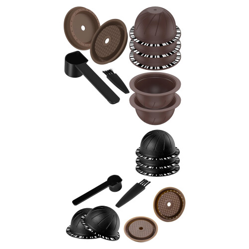 Durables Coffee Filters Refillable Coffee Pods Plastic-Black 1