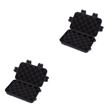 Protective Box Storage Box for Archery Finger Tab Tool Emergency Dry Case Storage Box Suit Box Drying Oven Set of 2 Black X 2 Pieces mediumx2pcs