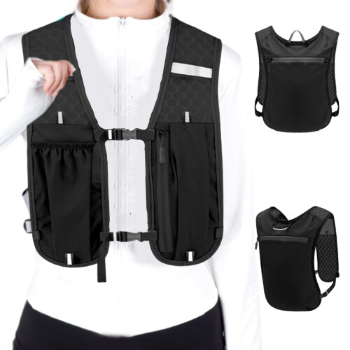 Laufen Weste Safe reflective lightweight breathable waterproof hydration vest with front pockets  adjustable