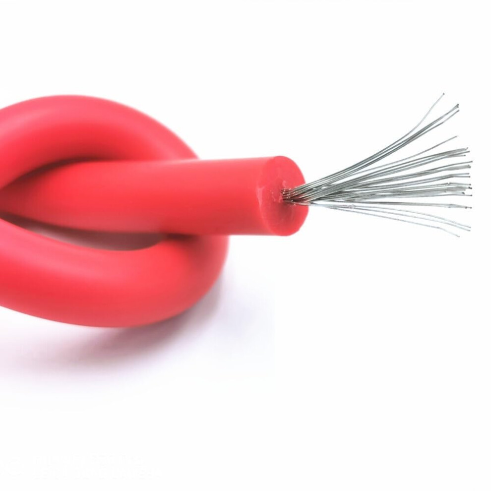 Red Soft Silicone Wire Voltage Wire And Cable 10Kv 15Kv 20Kv20awg 18Awg 17Awg 15Awg Antibreakdown (5M15kv 20Awg) 5M15kv 20Awg Red 9426802964028