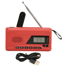 Hordozható túlélési vészhelyzeti újratölthető akkumulátoros Power Bank AM FM rövidhullámú rádióval és kemping zseblámpával kültéri
