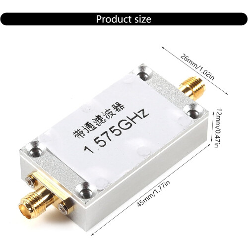Bandpass Filter 1575 MHz Receiver Filter 50 Ohm Bandpass Filter for Satellite Positioning 1