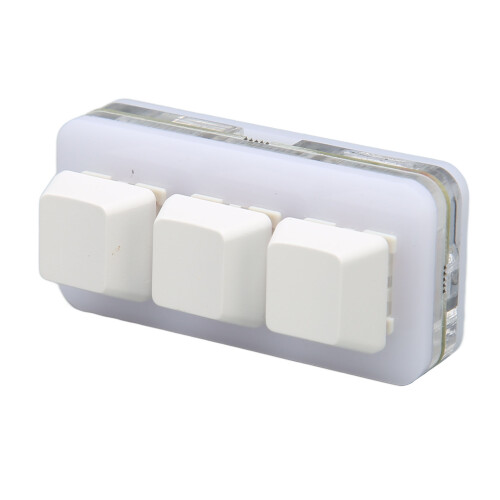 Mini teclado USB 3Key com iluminação RGB, teclado mecânico macro para Osu! e jogos, switches hot-swap compatíveis com Windows, Linux e Mac OS. 1