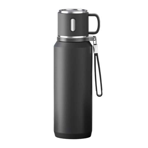 Massive Insulated Drinking Bottles Nonrust Steel-1000ml Black