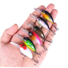 1 Set of 6 Diving Rock Fatty Road Sub Baits Simulation Bait Lifelike Fishing Lures