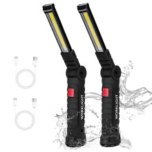 Veelzijdige oplaadbare werklamp, LED-zaklamp voor thuisverlichting, autoreparatie en buitenavonturen (magnetische voet, 360 graden draaibaar,