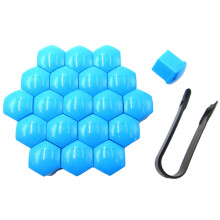 Stofbeschermkapjes voor autowielbouten, krasbestendige zeskantige plastic wielmoerdoppen met eenvoudige installatie voor uiteenlopende toepassingen.