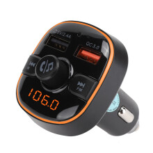 Bluetooth FM-zender voor in de auto, Bluetooth 5.3-chip voor snellere gegevensoverdracht, muziekspeler met PD-snellader, meerdere USB-poorten en