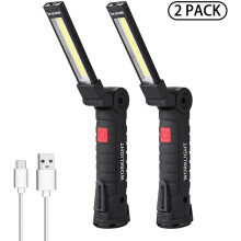 Luz de trabalho LED recarregável e dobrável para reformas domésticas, dissipação de calor eficaz, portátil, rotação de 360 graus para camping