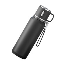 Nonrust Steel Vacuum Insulated Water Bottles Double-600ml Black