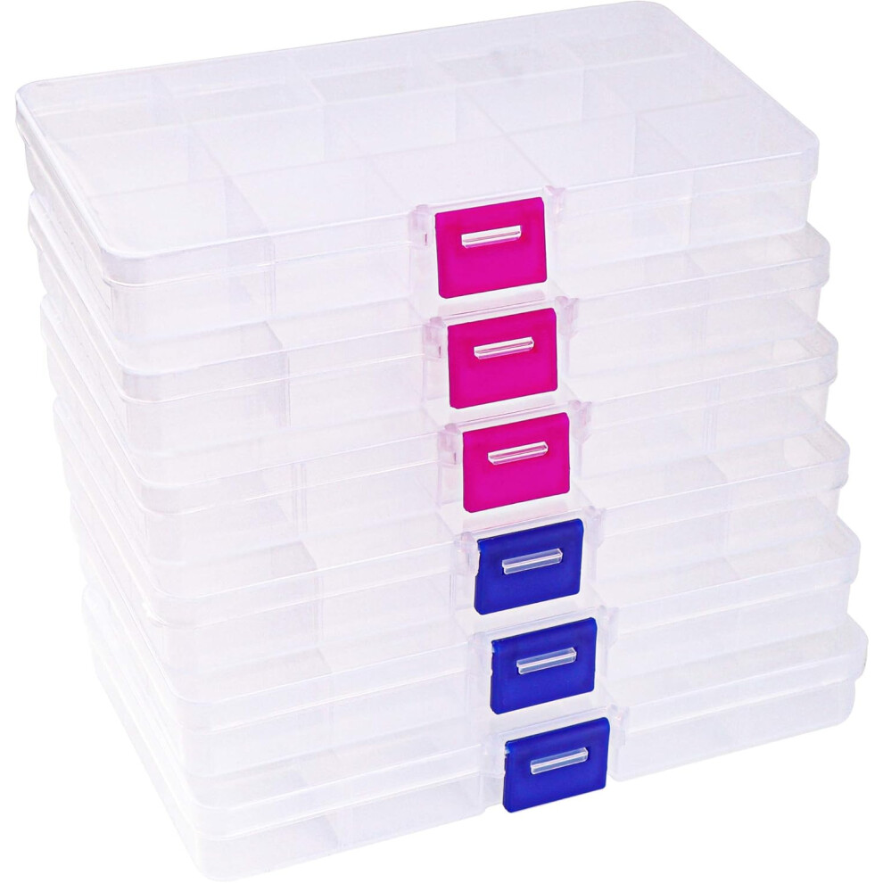 Bead Organizer W/ Removable Compartments, Quality Material 4 Adjustable Dividers Plastic Storage Boxes, High-Transparency Plastic Earring Organizer 9139052730922