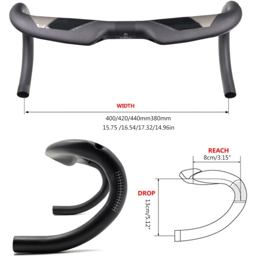 Integrated Handlebars Internal Routing 420mm Length Bike Handlebars 1