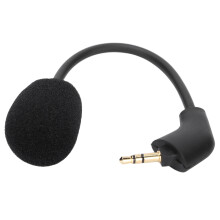 Plug and Play-brusreducerande mikrofon, ersättning för Hyperx Cloud II med förbättrad röstklarhet, bra backup-val för spel, böjbart stål