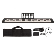 Teclado de piano digital, piano plegable ultraportátil con sonido rico y sensible, y teclado eléctrico multifuncional para practicar en cualquier
