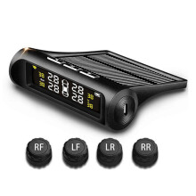 Reifendruckkontrollsystem (TPMS) mit externen Sensoren, Solarladegerät, LCD-Echtzeitanzeige, 6 Alarmmodi und hoher Genauigkeit