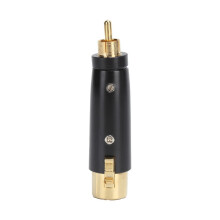 Adaptador RCA macho a XLR hembra chapado en oro, conector compacto para micrófono de guitarra con buena adherencia y no tóxico, para equipos de