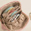 Stylish Soft Plush Lined Jewelry Pouch-Pink Double layer 6