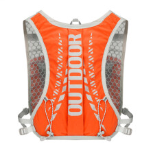 5L Hydration Vest with MoistureWicking Technology and Reflective Strips for Runners and Athletes Orange