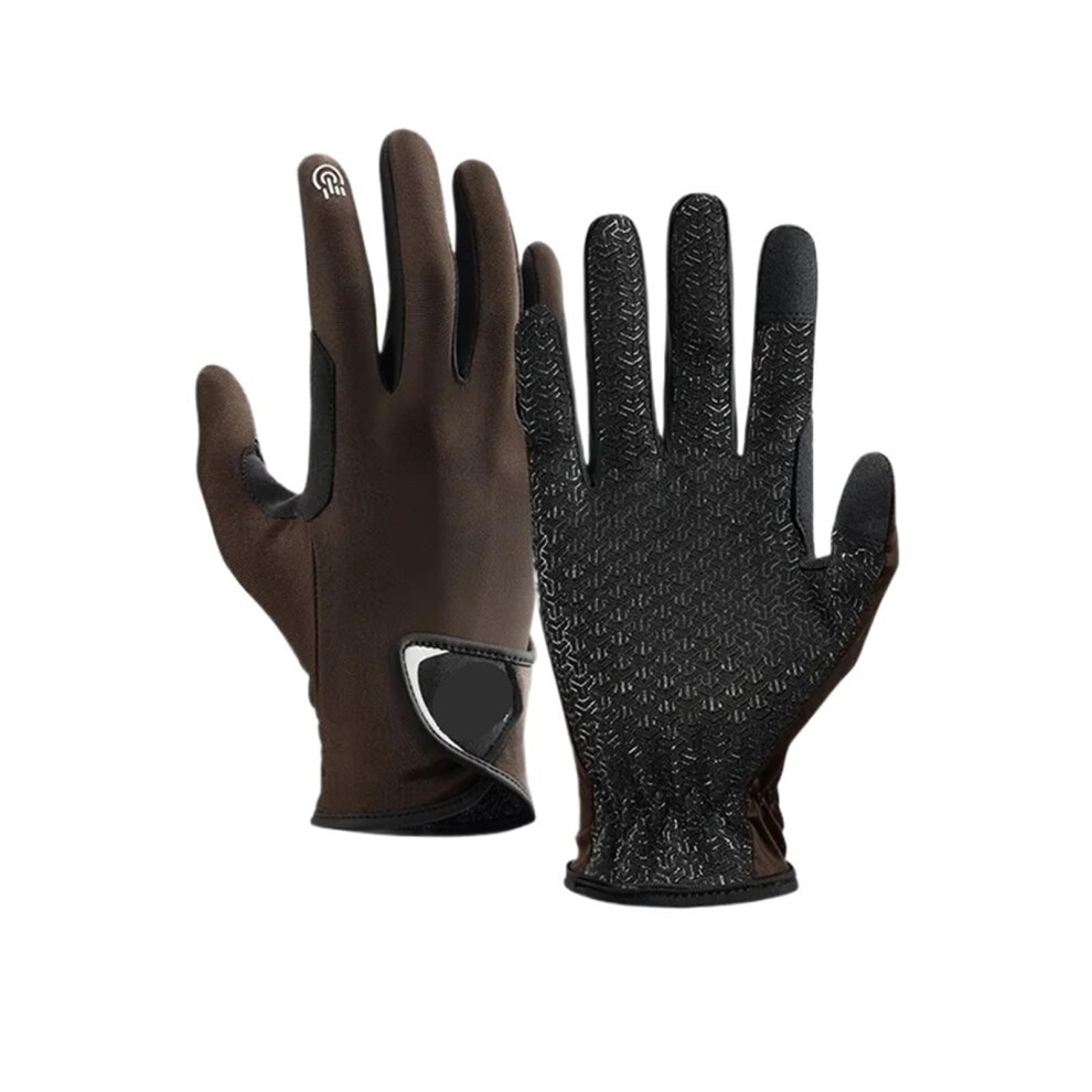 Riding Gloves For Adults, Riding Equipment For Men And Women, Wearresistant And Nonslip S Coffee. 9365049434577