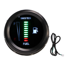 Oil Fuel Level Gauge Meter Indicator, 52mm LED Flashing Reminder Gauge 4 8-18V Automotive Applications, High Sensitivity Fuel Monitoring Device 4
