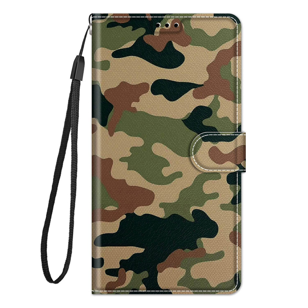Vivo V50 Vita Case Silicone Leather Flip Wallet With Stand 4G 5G Magnetic Closure Card Slot Shockproof Camouflage 9189345715419